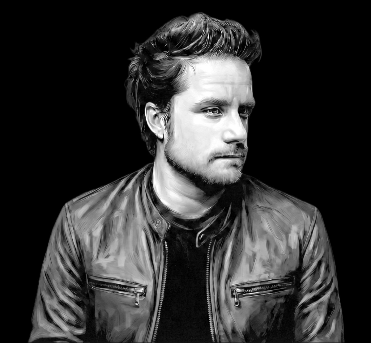 Jimmy Bailey - black and white portrait